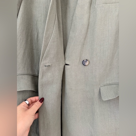 Zara Women's Sage Green Blazer Coat - Picture 9 of 14